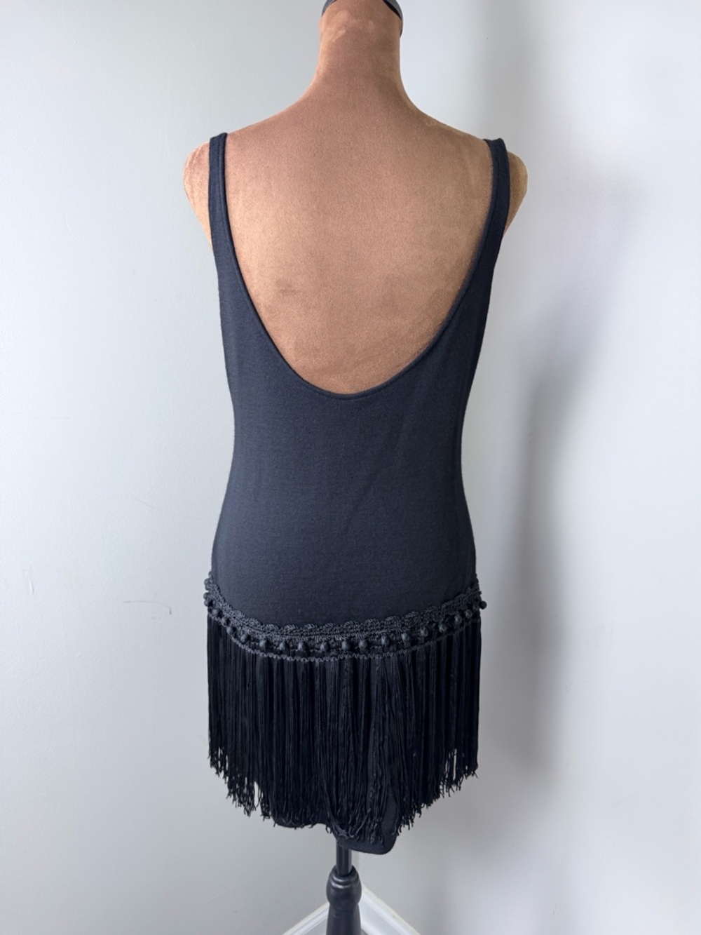 Vintage Marc Bouwer II Black Wool Dress with Gold Embroidered Logo - Picture 7 of 10